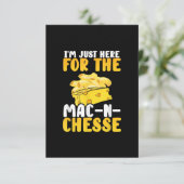 Ik ben hier net Mac en Cheese Thanksgiving Dinner RSVP Kaartje (Staand voorkant)