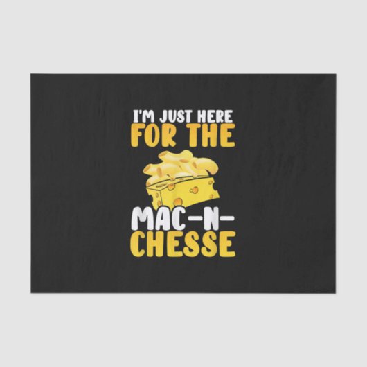 Ik ben hier net Mac en Cheese Thanksgiving Dinner Tissuepapier (Voorkant)