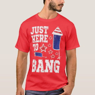 Ik ben hier net om de Amerikaanse vlag op 4 juli t T-shirt