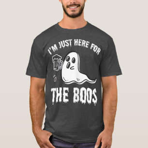 Ik ben hier net voor de Boos Funny Halloween Ghost T-shirt