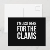 Ik ben hier net voor het Clams Funny Clam Bake-ont Briefkaart (Voorkant / Achterkant)