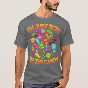 Ik ben hier net voor het Snoep grappige kerstgesch T-shirt