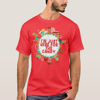 Ik ben hier net voor het snoeprietriet t-shirt