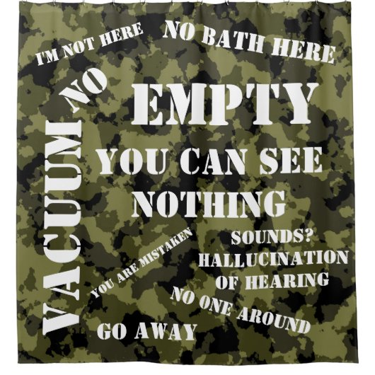 Ik ben hier niet douchegordijn (Voorkant)