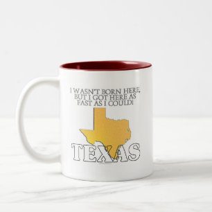 Ik ben hier niet geboren.. Texas Tweekleurige Koffiemok
