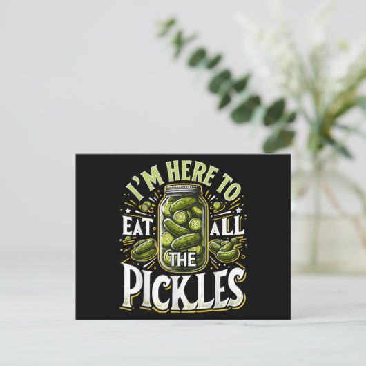 Ik ben hier om alle augurken te eten Shirt augurk  (Staand voorkant)