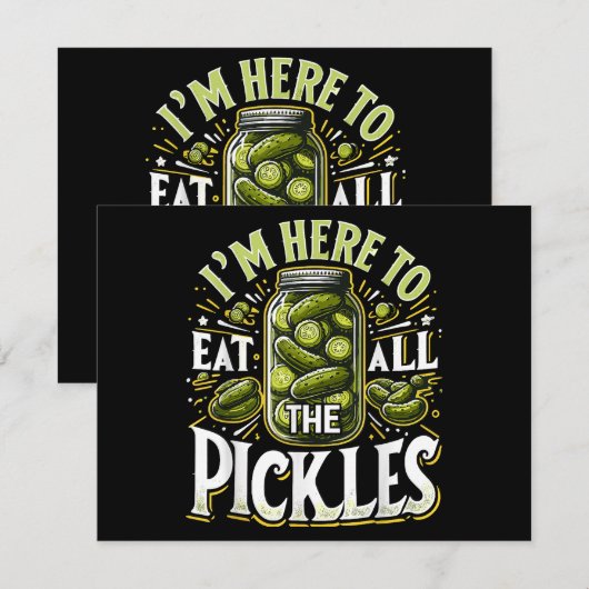 Ik ben hier om alle augurken te eten Shirt augurk  (Voorkant / Achterkant)