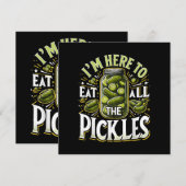 Ik ben hier om alle augurken te eten Shirt augurk Bedankkaart (Voorkant / Achterkant)