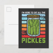 Ik ben hier om alle augurken  te eten uitnodiging briefkaart (Voorkant / Achterkant)