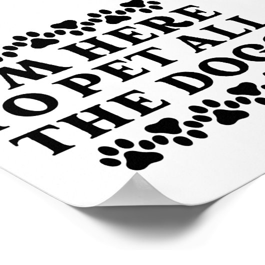 Ik ben hier om alle honden te pakken poster (Hoek)