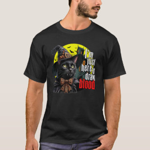 Ik ben hier om bloed af te nemen een Halloween-fle T-shirt