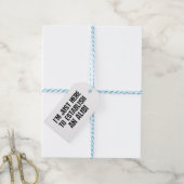 Ik ben hier om een alibi te creëren cadeaulabel (Met Touw)