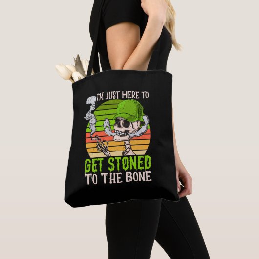 Ik ben hier om gestenigd te worden tote bag (Dichtbij)
