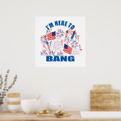Ik ben hier om grappig 4 juli te luiden poster (Keuken)
