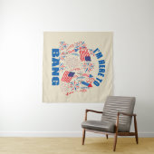 Ik ben hier om grappig 4 juli te luiden wandkleed (In Situ (horizontaal))