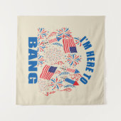 Ik ben hier om grappig 4 juli te vieren wandkleed (Voorkant (horizontaal))