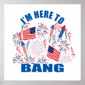 Ik ben hier om grappig te slaan op 4 juli poster (Voorkant)