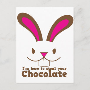 Ik ben hier om je CHOCOLATE te stelen Briefkaart