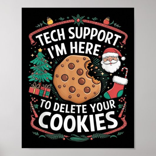 Ik ben hier om je cookies te verwijderen - Funny C Poster (Voorkant)