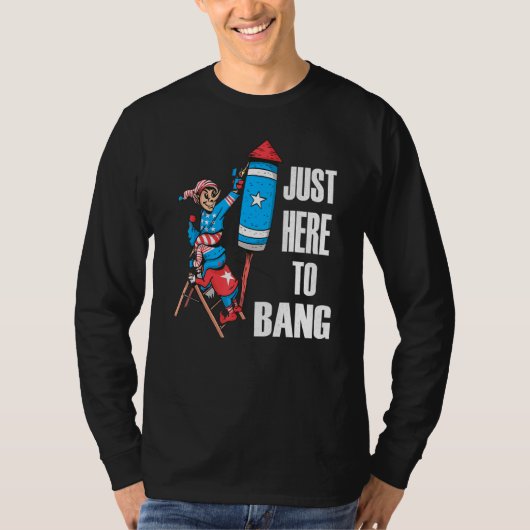 ik ben hier om kabouters te knallen 4th juli ameri t-shirt (Voorkant)
