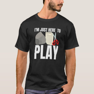 Ik ben hier om Rock Paper Scissors Adult de T-shirt