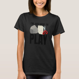 Ik ben hier om Rock Paper Scissors Adult de T-shirt