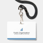 Ik ben hier om te helpen - Vrijwilligers ID Badge (Achterkant met lanyard)