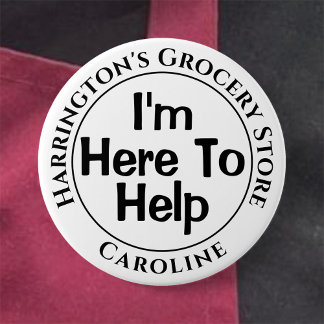 Ik ben hier om u te helpen - Shop Personeel Button