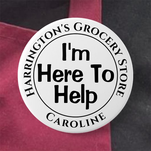 Ik ben hier om u te helpen - Shop Personeel Button