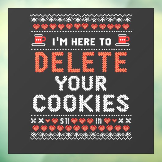 Ik ben hier om uw cookies lelijke kersttrui te ver raamsticker (Vel 3)