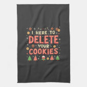 Ik ben hier om uw cookies lelijke kersttrui te ver theedoek (Verticaal)