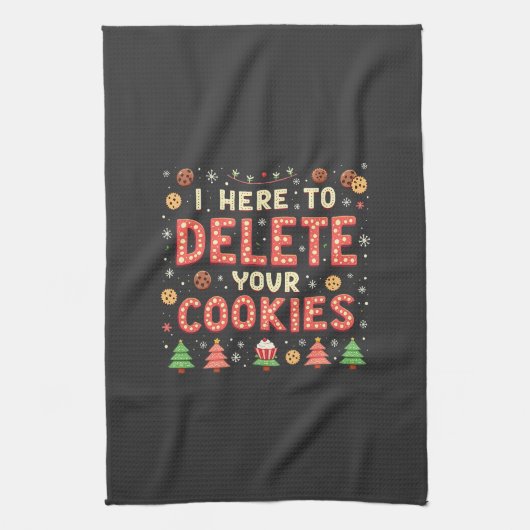 Ik ben hier om uw cookies lelijke kersttrui te ver theedoek (Verticaal)
