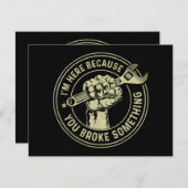 Ik ben hier omdat je iets hebt gebroken, Mechanisc (Voorkant / Achterkant)