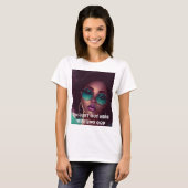 IK BEN HIER SLECHTS GOD LADIES SLIM TSHIRT (Voorkant volledig)