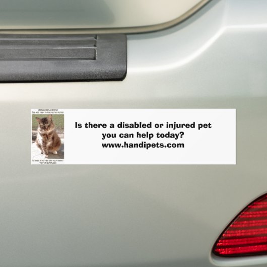 Ik ben hier vandaag bumpersticker (Op auto)