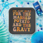 Ik ben hier voor de aardappelpuree papieren bordje (Feest)