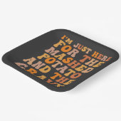 Ik ben hier voor de aardappelpuree papieren bordje (Gebogen)