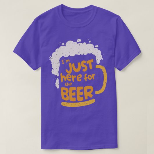 Ik ben hier voor de bier t-shirt (Design voorkant)