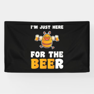 Ik ben hier voor de bijen spandoek