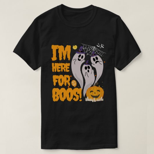 Ik ben hier voor de boeken! Halloween 3 Vriendelij T-shirt (Design voorkant)