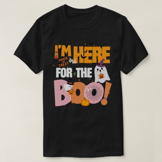Ik ben hier voor de boeken! - Halloween Spook Spee T-shirt (Design voorkant)