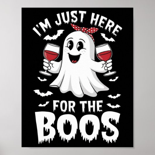 Ik ben hier voor de boeken Halloween vrouwen Ghost Poster (Voorkant)