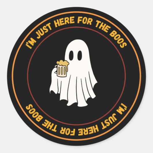 Ik ben hier voor de boeken ronde sticker (Voorkant)