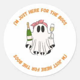 Ik ben hier voor de boeken ronde sticker