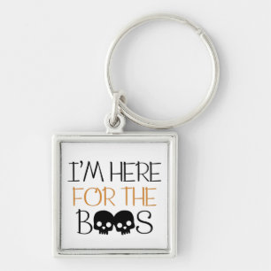 Ik ben hier voor de boeken - Skull Halloween Pun Sleutelhanger