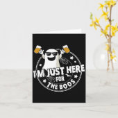 Ik ben hier voor de Boos Cute Ghost Halloween Co. Kaart (Gele Bloem)