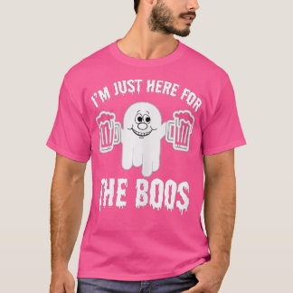 Ik ben hier voor de Boos Funny Halloween Ghost C T-shirt