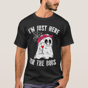 Ik ben hier voor de Boos Funny Halloween Ghost  T-shirt
