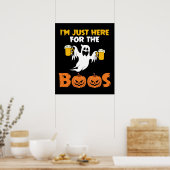 Ik ben hier voor de Boos Funny Halloween. Poster (Keuken)