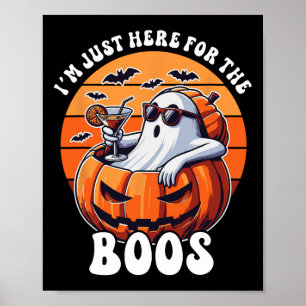Ik ben hier voor de Boos Ghost Funny Mannen Vrouwe Poster